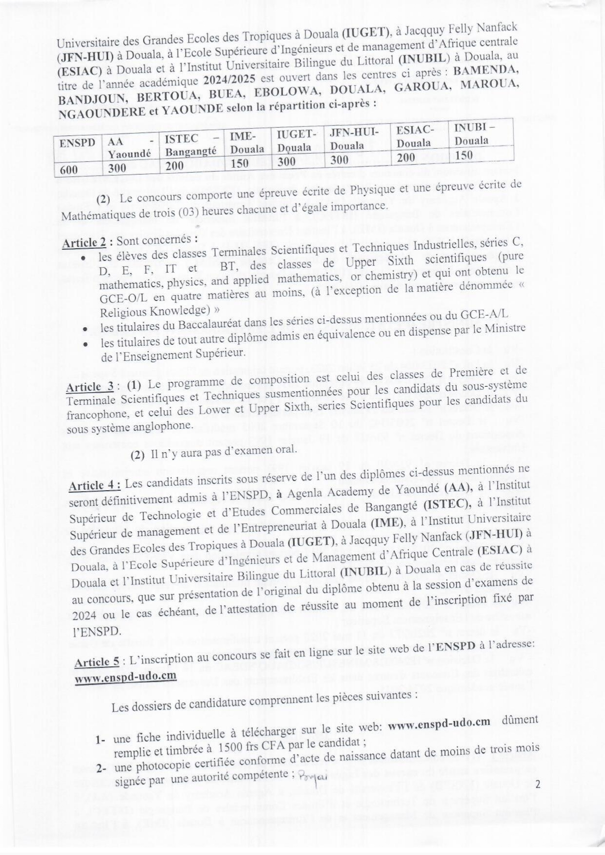 Suite Un Communiqu Publi Par Le Ministre D Etat Camerounais 